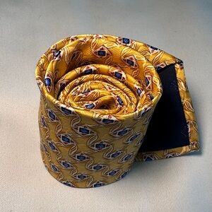 Jos. A. Bank Gold and Blue Geometric Tie